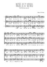Téléchargez l'arrangement de la partition de Traditionnel-Noel-est-venu en PDF à trois voix