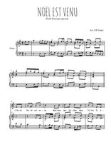 Téléchargez l'arrangement de la partition de Traditionnel-Noel-est-venu en PDF pour Chant et piano