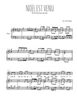 Téléchargez l'arrangement de la partition de noel-est-venu en PDF pour Chant et piano