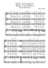 Téléchargez l'arrangement de la partition de Noël polonais en PDF pour trois voix mixtes et piano