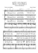 Téléchargez l'arrangement de la partition de Noël polonais en PDF pour trois voix de femmes et piano