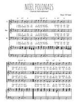Téléchargez l'arrangement de la partition de Noël polonais en PDF pour trois voix d'hommes et piano