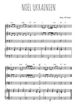 Téléchargez l'arrangement de la partition de Noël ukrainien en PDF pour trois voix mixtes et piano