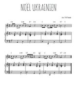 Téléchargez l'arrangement de la partition de Traditionnel-Noel-ukrainien en PDF pour Chant et piano