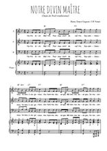 Téléchargez l'arrangement de la partition de Notre Divin Maître en PDF pour trois voix mixtes et piano