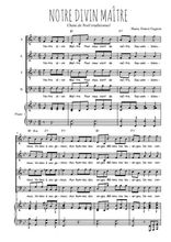 Téléchargez l'arrangement de la partition de Notre Divin Maître en PDF pour 4 voix mixtes et piano