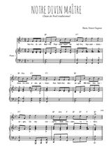 Téléchargez l'arrangement de la partition de noel-notre-divin-maitre en PDF pour Chant et piano