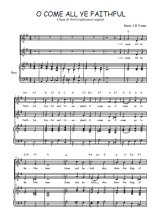 Téléchargez la partition de O come all ye Faithful en PDF pour 2 voix égales et piano