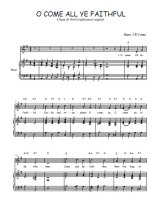Téléchargez l'arrangement de la partition de Traditionnel-O-come-all-ye-Faithful en PDF pour Chant et piano