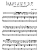 Téléchargez l'arrangement de la partition de Traditionnel-O-Grand-Saint-Nicolas en PDF pour Chant et piano