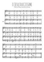 Téléchargez l'arrangement de la partition de O jesu mi dulcissime en PDF pour deux voix égales et piano