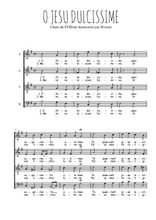 Téléchargez l'arrangement de la partition de O jesu mi dulcissime en PDF à quatre voix SATB