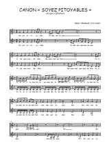Téléchargez l'arrangement de la partition de Jacques-Offenbach-Canon-Soyez-pitoyables en PDF à deux voix