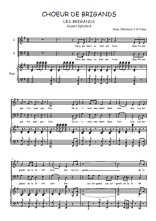 Téléchargez l'arrangement de la partition de Choeur de brigands en PDF pour trois voix mixtes et piano