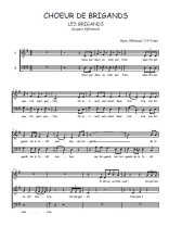 Téléchargez l'arrangement de la partition de Jacques-Offenbach-Choeur-de-brigands en PDF à trois voix