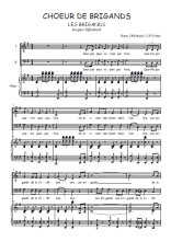 Téléchargez la partition de Choeur de brigands en PDF pour 4 voix SATB et piano