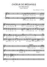 Téléchargez l'arrangement de la partition de Choeur de brigands en PDF à quatre voix SATB