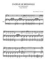 Téléchargez l'arrangement de la partition de Jacques-Offenbach-Choeur-de-brigands en PDF pour Chant et piano