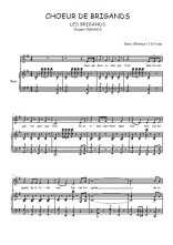 Téléchargez l'arrangement de la partition de Jacques-Offenbach-Choeur-de-brigands en PDF pour Chant et piano