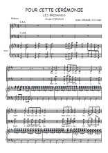 Téléchargez l'arrangement de la partition de Pour cette cérémonie en PDF pour 4 voix mixtes et piano