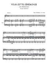 Téléchargez l'arrangement de la partition de Jacques-Offenbach-Pour-cette-ceremonie en PDF pour Chant et piano