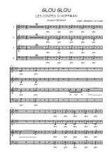 Téléchargez l'arrangement de la partition de Jacques-Offenbach-Glou-glou en PDF à quatre voix
