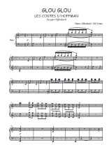 Téléchargez l'arrangement de la partition de Jacques-Offenbach-Glou-glou en PDF pour Chant et piano