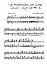 Téléchargez l'arrangement de la partition de Jacques-Offenbach-Non-aucun-hote-vraiment en PDF pour Chant et piano