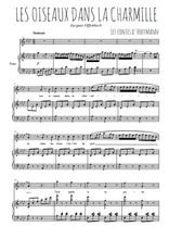 Téléchargez l'arrangement de la partition de Jacques-Offenbach-Les-oiseaux-dans-la-charmille en PDF pour Chant et piano