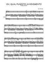 Téléchargez l'arrangement de la partition de Gaetano-Donizetti-Oh-qual-funesto-avvenimento en PDF pour Chant et piano