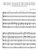 Téléchargez l'arrangement de la partition de On vous souhaite un Joyeux Noël en PDF pour trois voix mixtes et piano