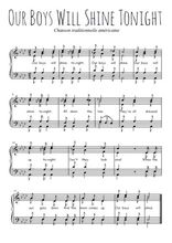 Téléchargez l'arrangement de la partition de Our boys will shine tonight en PDF à quatre voix SATB