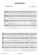 Missa Brevis 4. Agnus Dei Partition gratuite