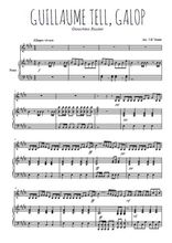 Téléchargez la partition de Guillaume Tell, galop en PDF pour Mélodie et piano