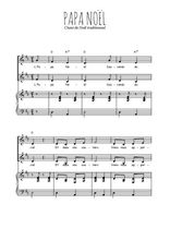 Téléchargez l'arrangement de la partition de Papa Noël en PDF pour deux voix égales et piano