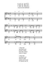 Téléchargez l'arrangement de la partition de Traditionnel-Papa-Noel en PDF à deux voix