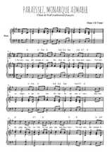 Téléchargez l'arrangement de la partition de noel-paraissez-monarque-aimable en PDF pour Chant et piano