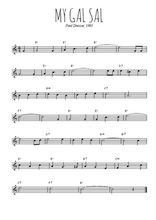 Téléchargez l'arrangement de la partition en Sib de la musique My gal Sal en PDF