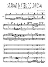 Téléchargez l'arrangement de la partition de Stabat Mater Dolorosa en PDF pour trois voix mixtes et piano