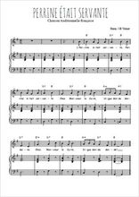Téléchargez l'arrangement de la partition de Traditionnel-Perrine-etait-servante en PDF pour Chant et piano