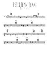 Téléchargez la partition en Sib de la musique savoie-petit-jean-jean en PDF