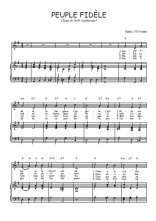 Téléchargez l'arrangement de la partition de Traditionnel-Peuple-fidele en PDF pour Chant et piano