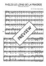 Téléchargez la partition de Philis le long de la prairie en PDF pour 4 voix SATB et piano