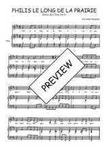 Téléchargez la partition de Philis le long de la prairie en PDF pour Chant et piano