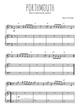 Téléchargez la partition de Portsmouth en PDF pour Chant et piano