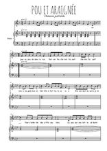 Téléchargez l'arrangement de la partition de Traditionnel-Pou-et-araignee en PDF pour Chant et piano