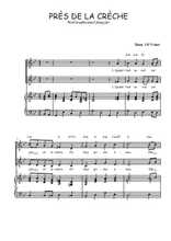 Téléchargez la partition de Près de la crèche en PDF pour 2 voix égales et piano