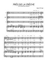Téléchargez l'arrangement de la partition de Près de la crèche en PDF pour trois voix de femmes et piano