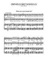 Téléchargez l'arrangement de la partition de Henry-Purcell-What-can-we-poor-females-do en PDF pour  et piano