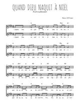 Téléchargez l'arrangement de la partition de Traditionnel-Quand-Dieu-naquit-a-Noel en PDF à deux voix